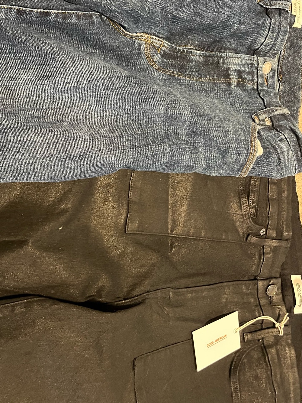 2 pair of good American jeans
